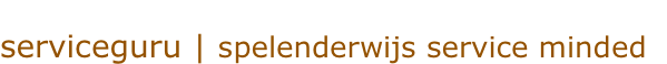 serviceguru | spelenderwijs service minded
